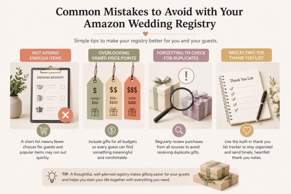 Common Amazon Wedding Registry mistakes to avoid