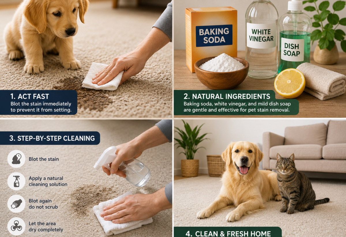 how to remove pet stains naturally