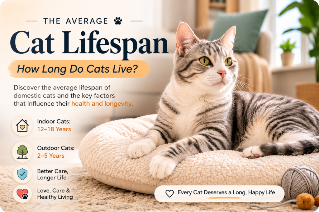 Average cat lifespan and factors affecting feline longevity