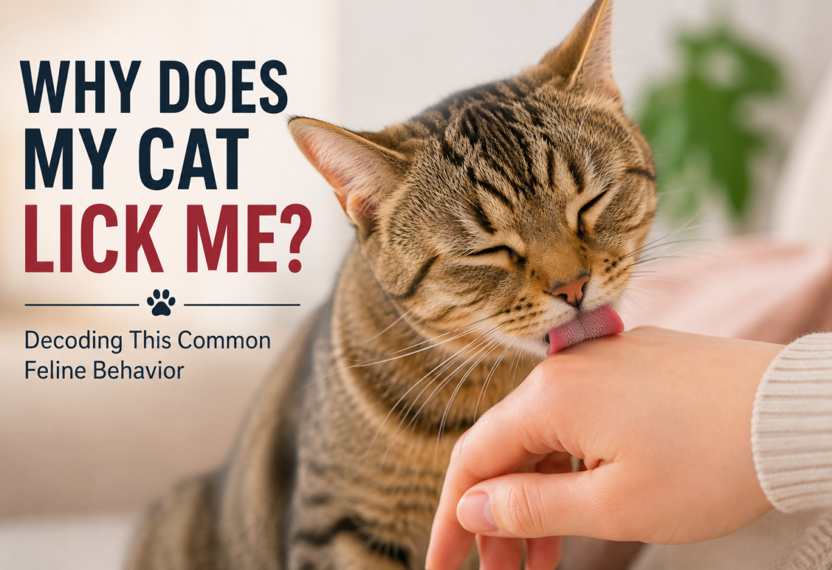 Cat licking owner's hand – Why Does My Cat Lick Me?