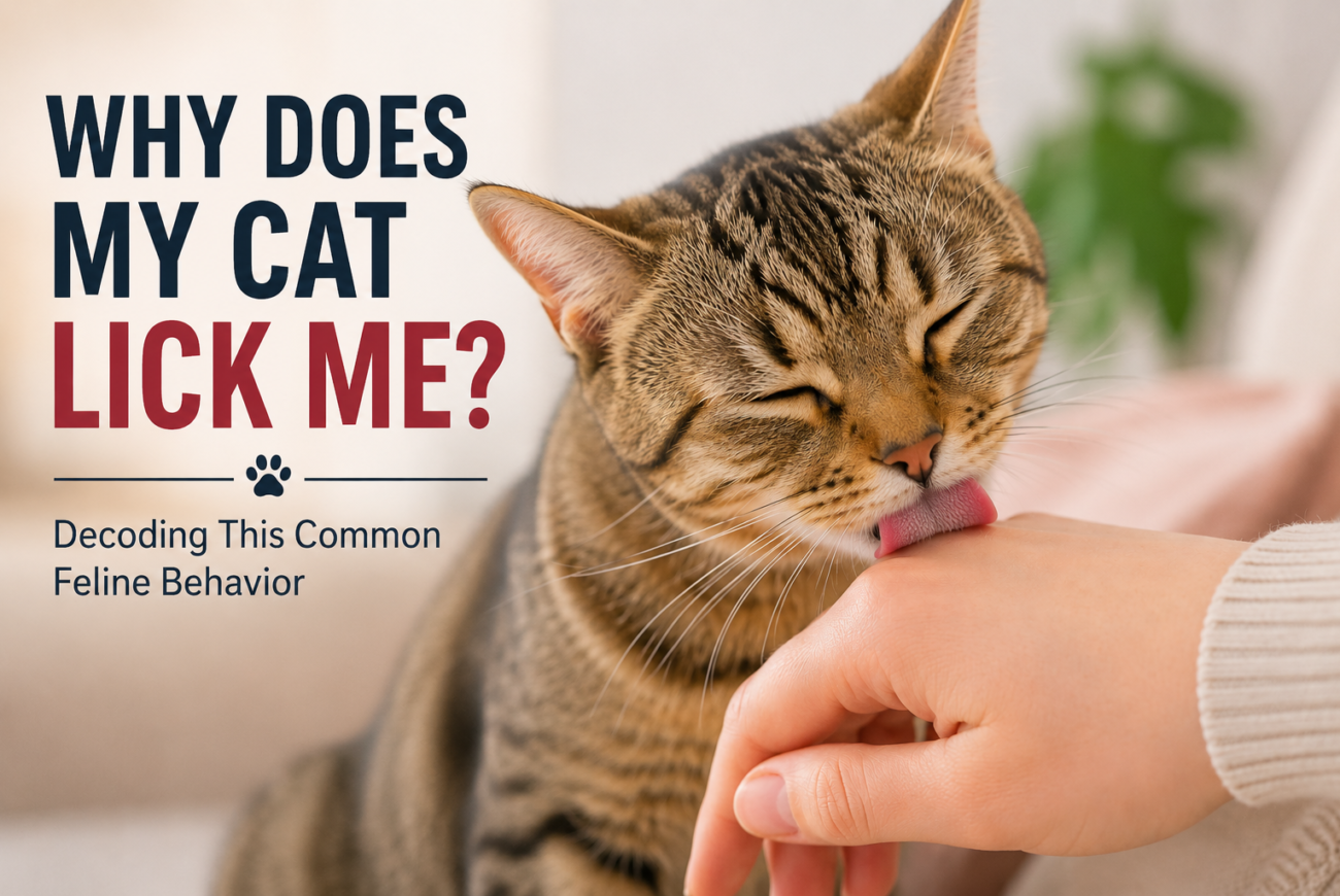 Cat licking owner's hand – Why Does My Cat Lick Me?