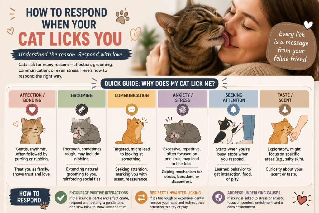 How to respond when your cat licks you