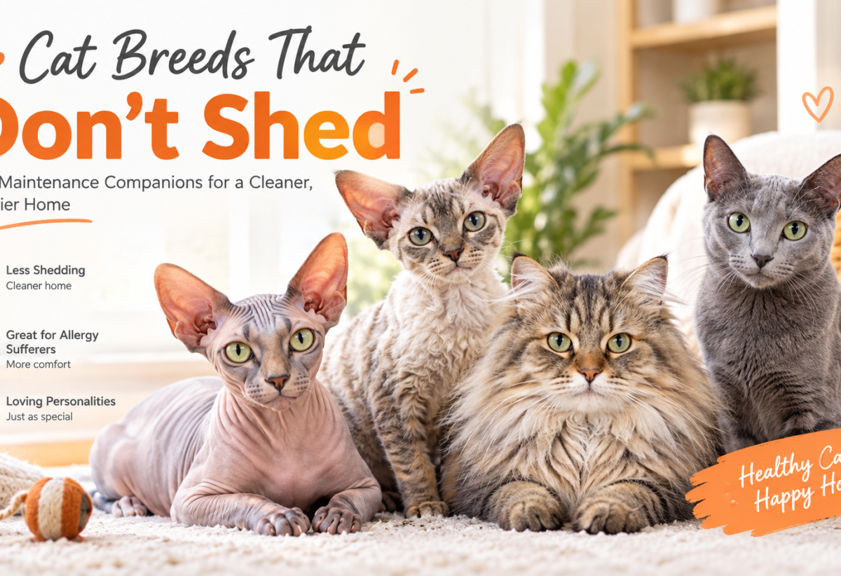 cat breeds that don't shed
