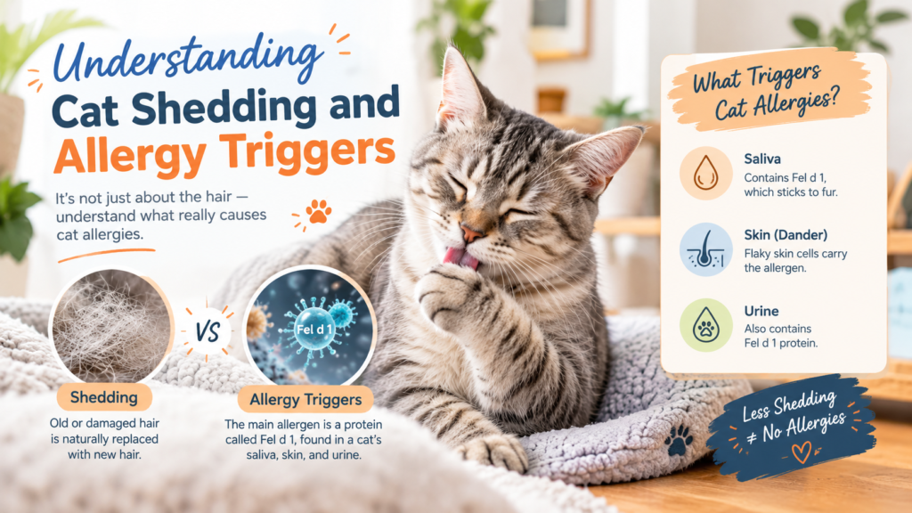 cat shedding and allergy triggers