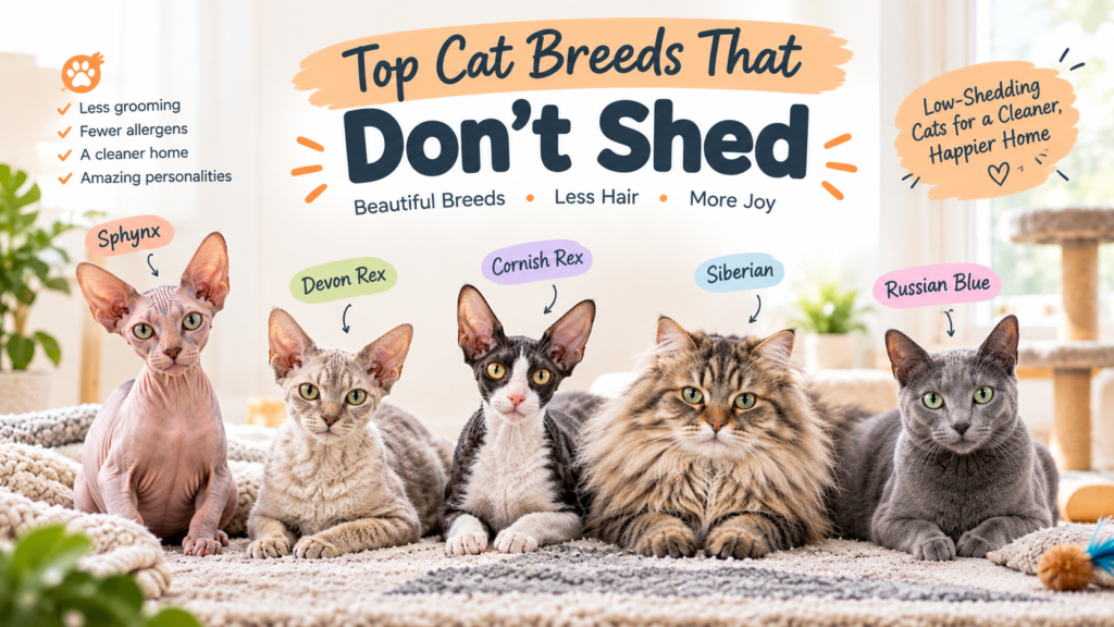 top cat breeds that don't shed