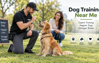 Dog Training Near Me – Expert Local Dog Training dog trainer providing dog training near me in a park