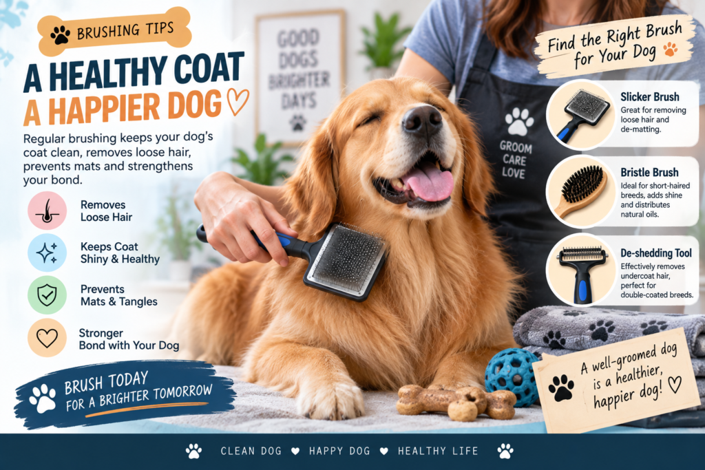 Dog brushing tips for a healthy coat and happier dog